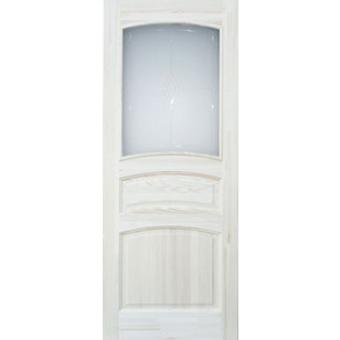 Двери из массива сосны ПМЦ-16 (неокрашенная) со стеклом