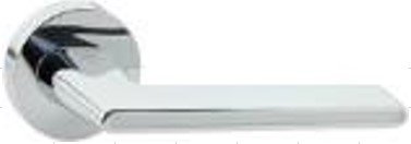 Ручка дверная Комета на круглой розетке PC/White