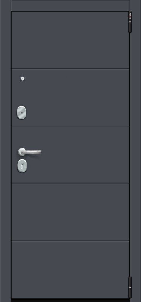 Входная дверь в квартиру с зеркалом Porta R 4.K41 Graphite Art/Alaska