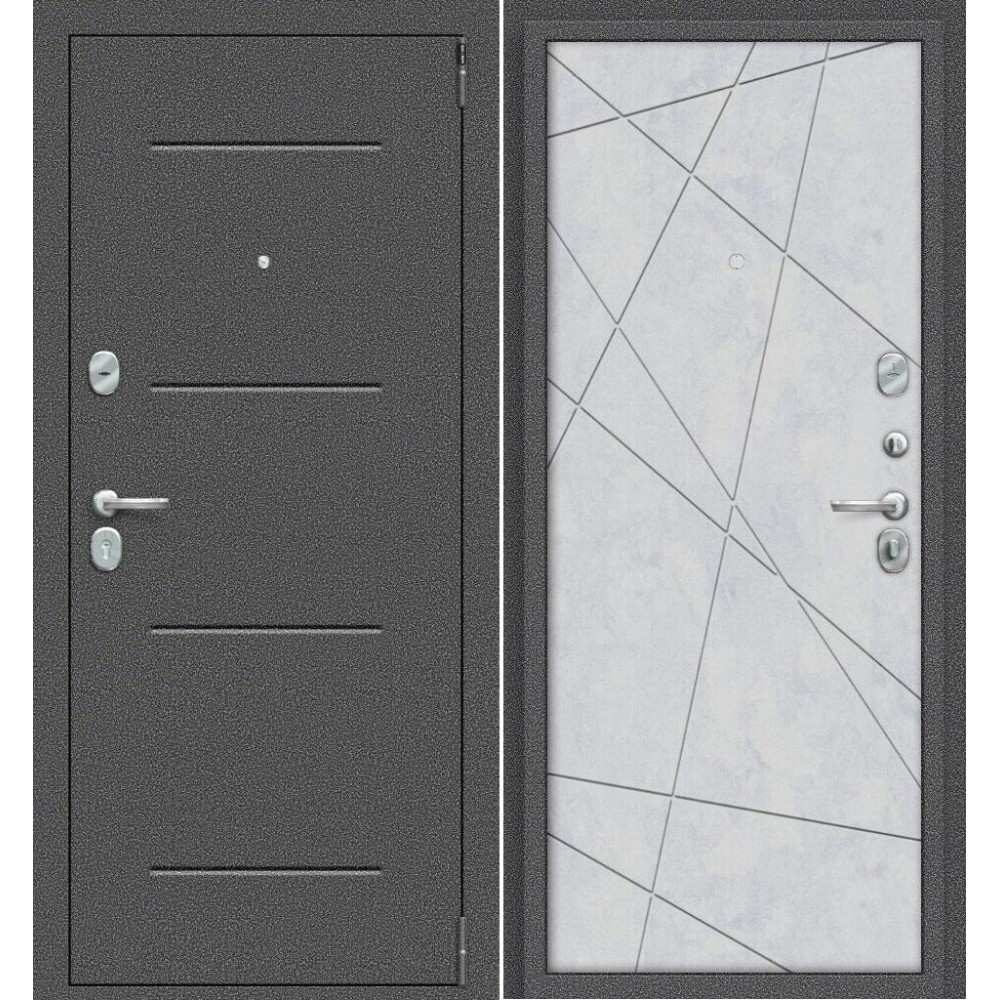 Входная дверь в тамбур Porta R 104.15 Антик Серебро/Snow Art
