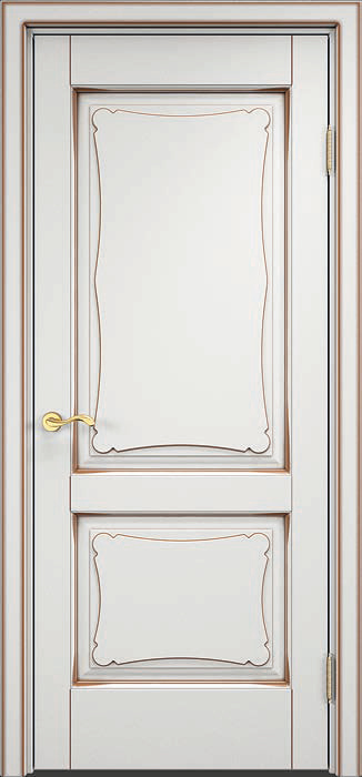 ОЛ 6/2 белый грунт патина орех