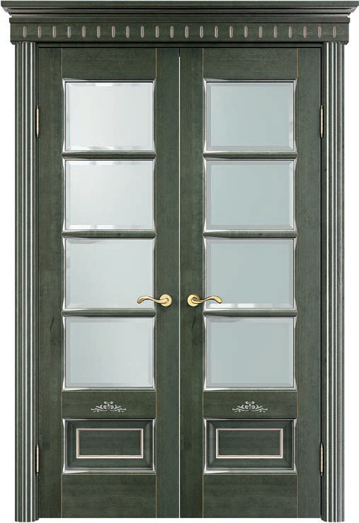 ОЛ 44 зеленый патина серебро микрано