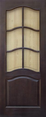 Дверь из массива сосны ПМЦ-7 (тёмный лак)