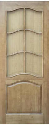 Дверь из массива сосны ПМЦ-7 (светлый лак) без стекла