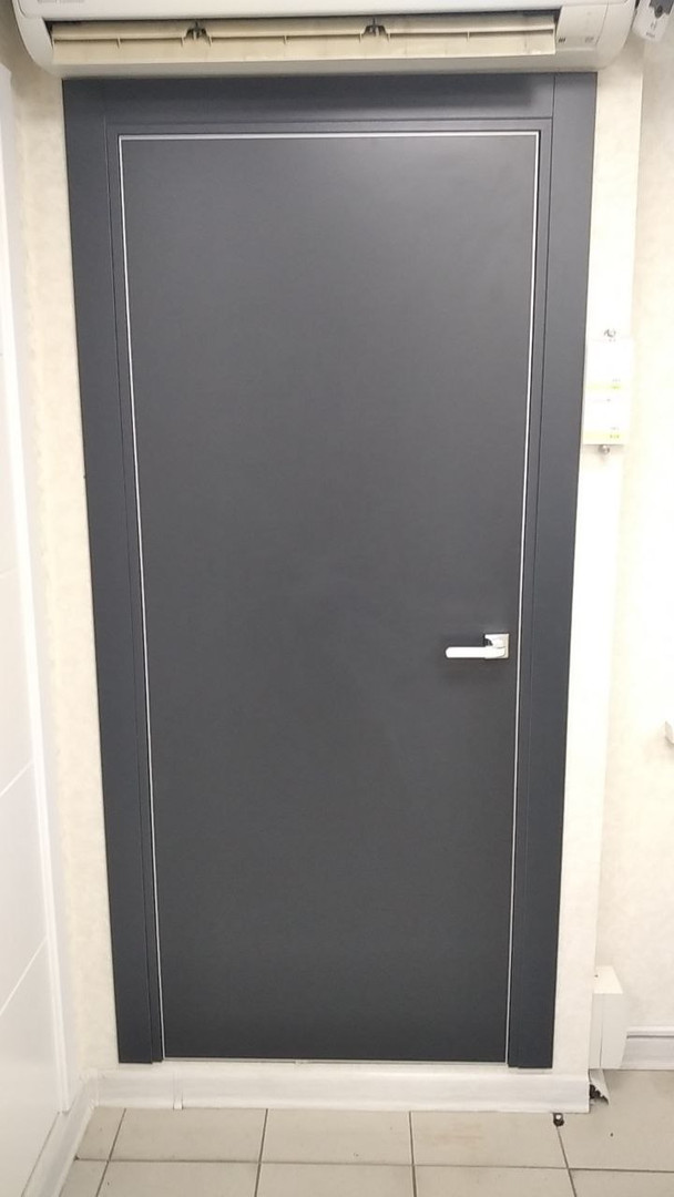 Межкомнатная дверь с коробкой Profildoors 1E Антрацит