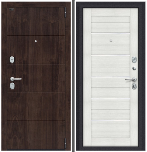 Входная утепленная дверь в квартиру Porta S 4.П22 Almon 28 / Bianco Veralinga